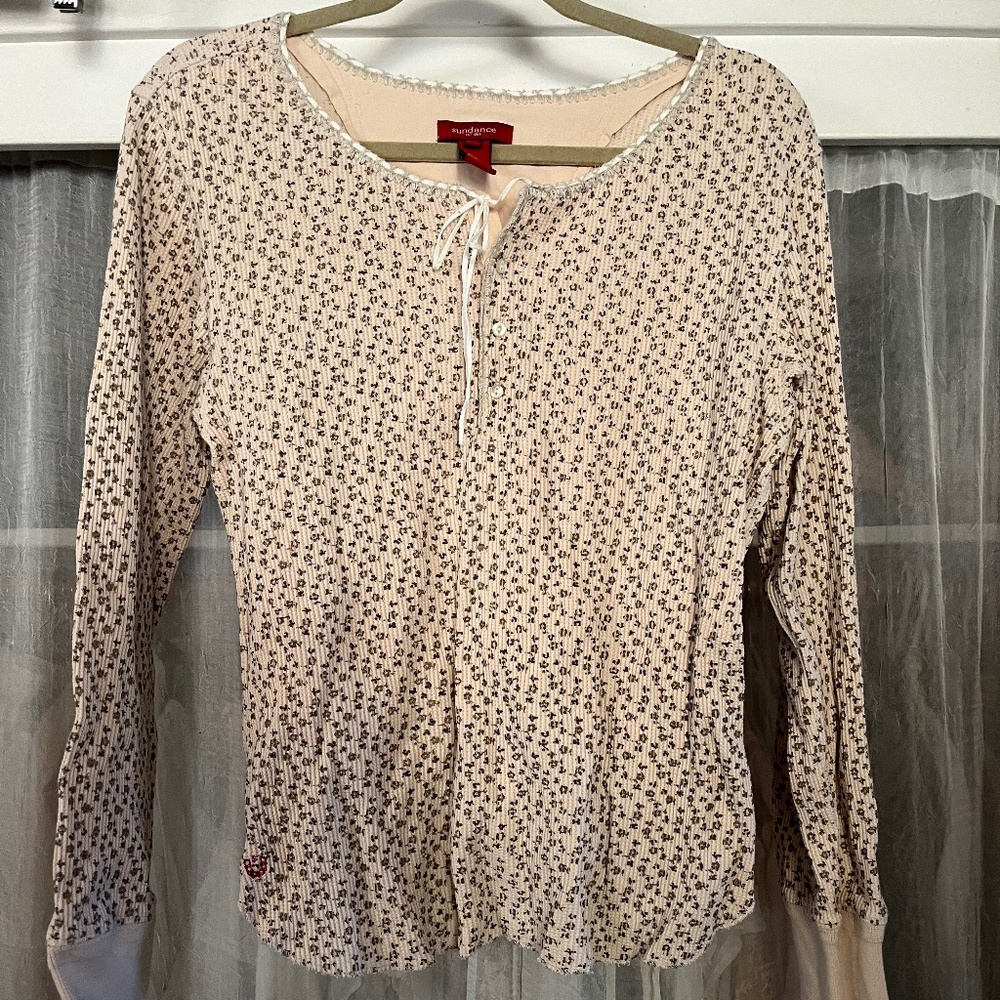 Sundance henley thermal ditsy print